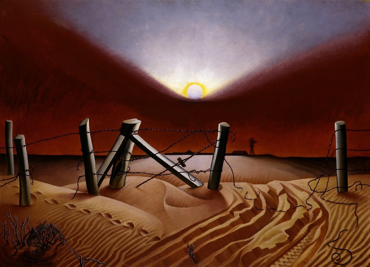 Dust Bowl painting by Alexandre Hogue